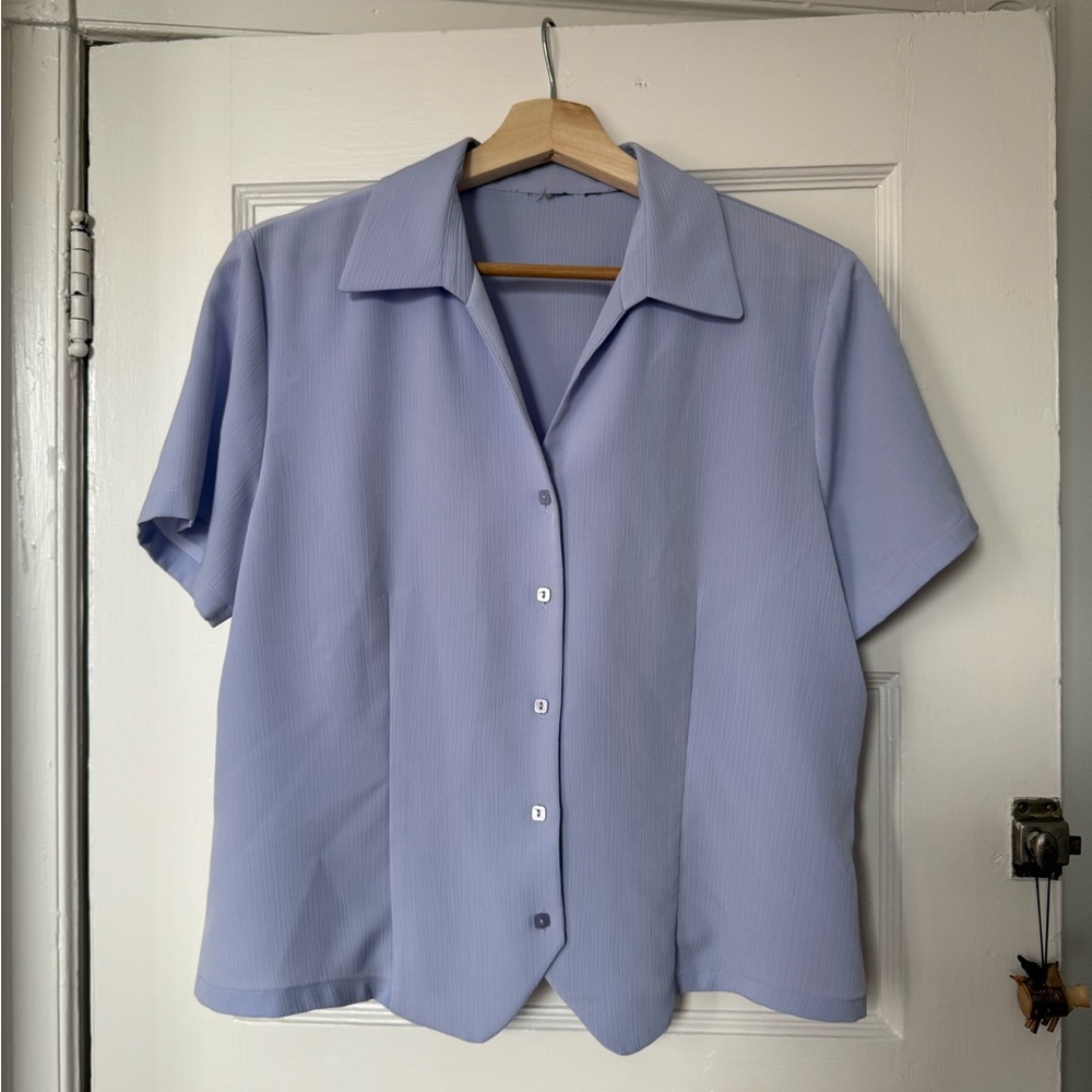 Light Blue/Periwinkle Women's Short Sleeve Top
